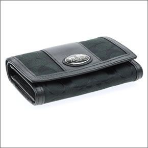 コーチ サットンシグネチャー 二つ折り財布 ブラック/ブラック 43986 SBKBK