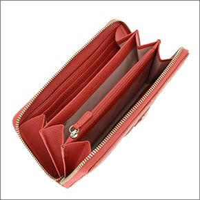 コーチ サットン シグネチャー  ラウンドファスナー長財布 キャンバス×クロコ型押しレザー カーキ/ピンクレッド 45963 SKHCM