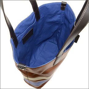 コーチ ヴァリゲイテッド ストライプ リバーシブル トートバッグ サドル/コバルト 70653 SD/CT