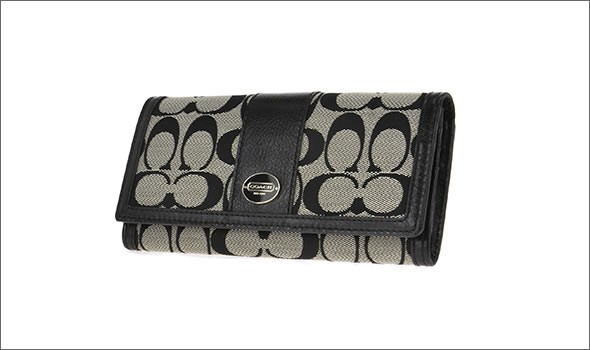 コーチ ≪取り寄せ商品≫LEGACY レガシー シグネチャー キャンバス  二つ折り長財布　 48462/SBWBK