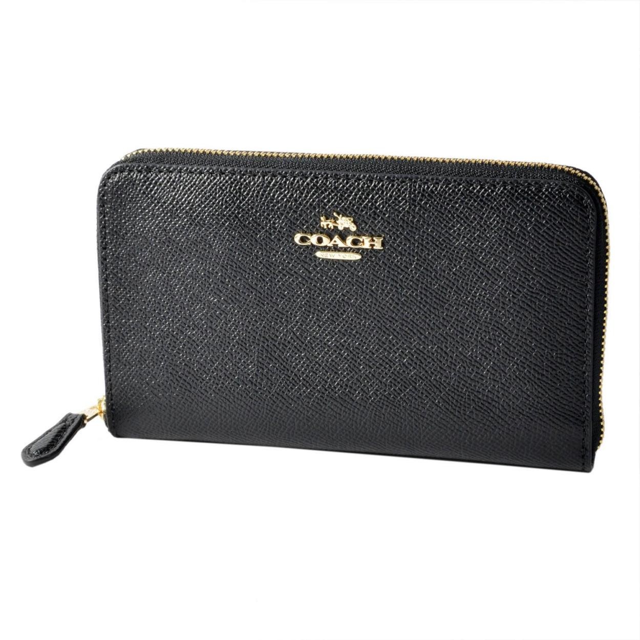 コーチ COACH 58584 Li/Black（LIBLK） ラウンドファスナー長財布 MEDIUM ZIP AROUND