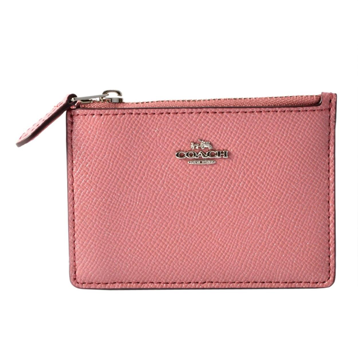 コーチ COACH 87077 Sv/Glitter Rose（SVMPG） ミニスキニー パスケース 小銭入れ・キーリング付 マルチケース MINI SKINNY ID CASE