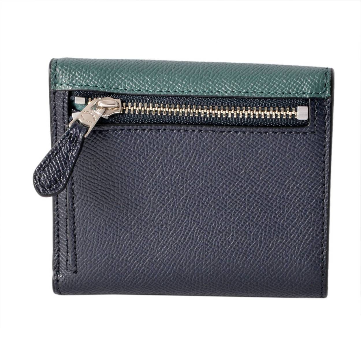 コーチ COACH 12123 Sv/Navy Multi（SV/NY) カラーブロック 三つ折り ミニ財布　 SMALL WALLET
