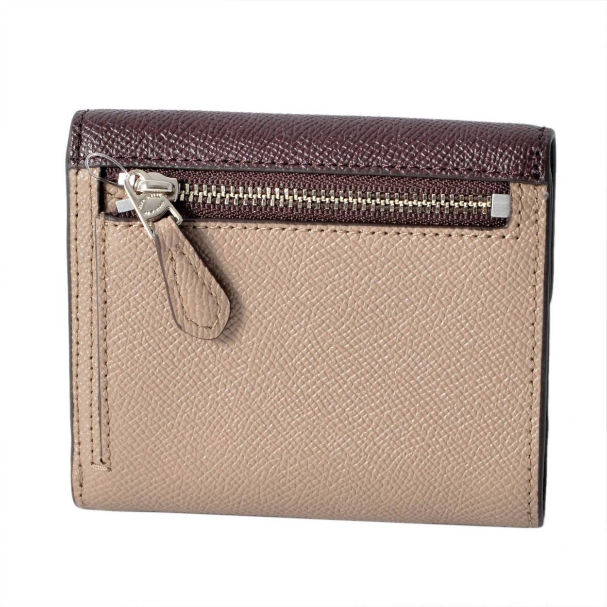 コーチ COACH 12123 Sv/Stone/Melon Multi (SVMDG)  カラーブロック 三つ折り ミニ財布　 SMALL WALLET