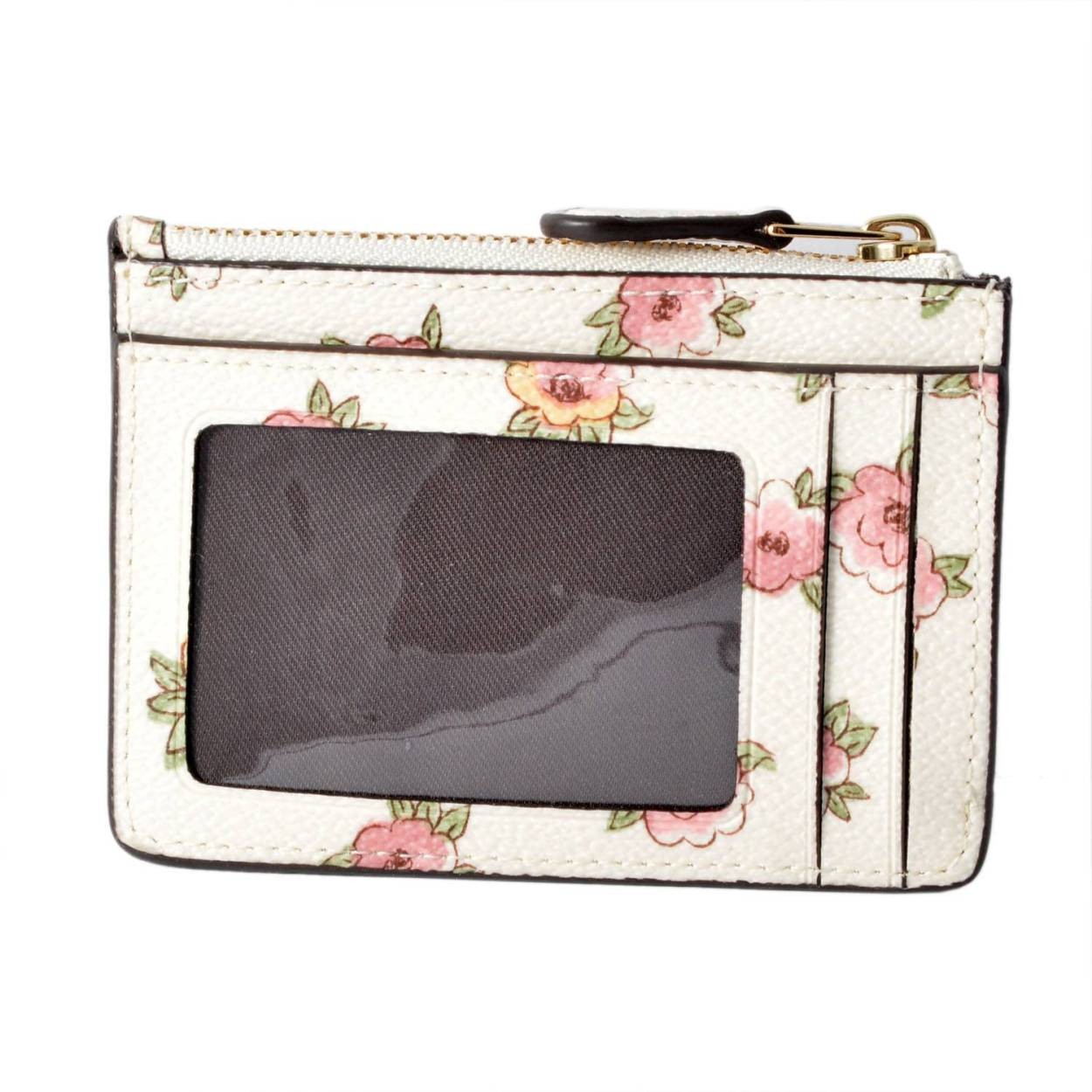 コーチ COACH 13322 Li/Flower Patch（LIMQ6） フラワーパッチ プリント パスケース 小銭入れ・キーリング付 マルチケース FLOWER PATCH PRINT MINI SKINNY ID CASE