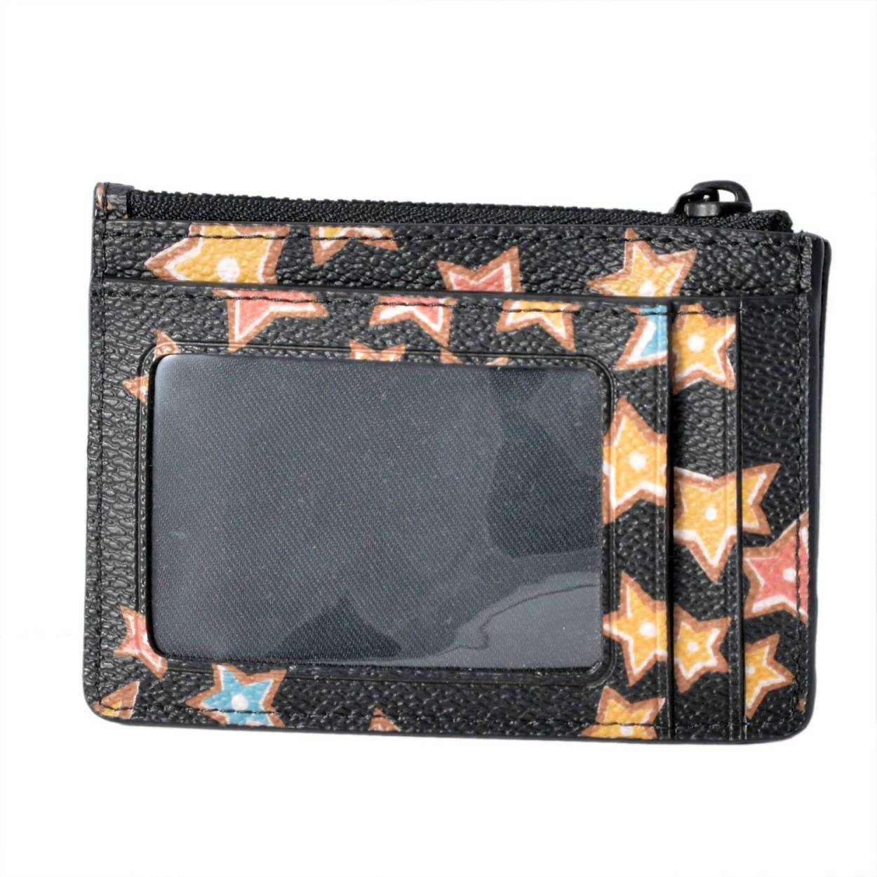 コーチ COACH 13678 Mw/Black Multi（MWBLC） スターライト プリント パスケース 小銭入れ・キーリング付 マルチケース STAR RIGHT PRINT MINI SKINNY ID CASE