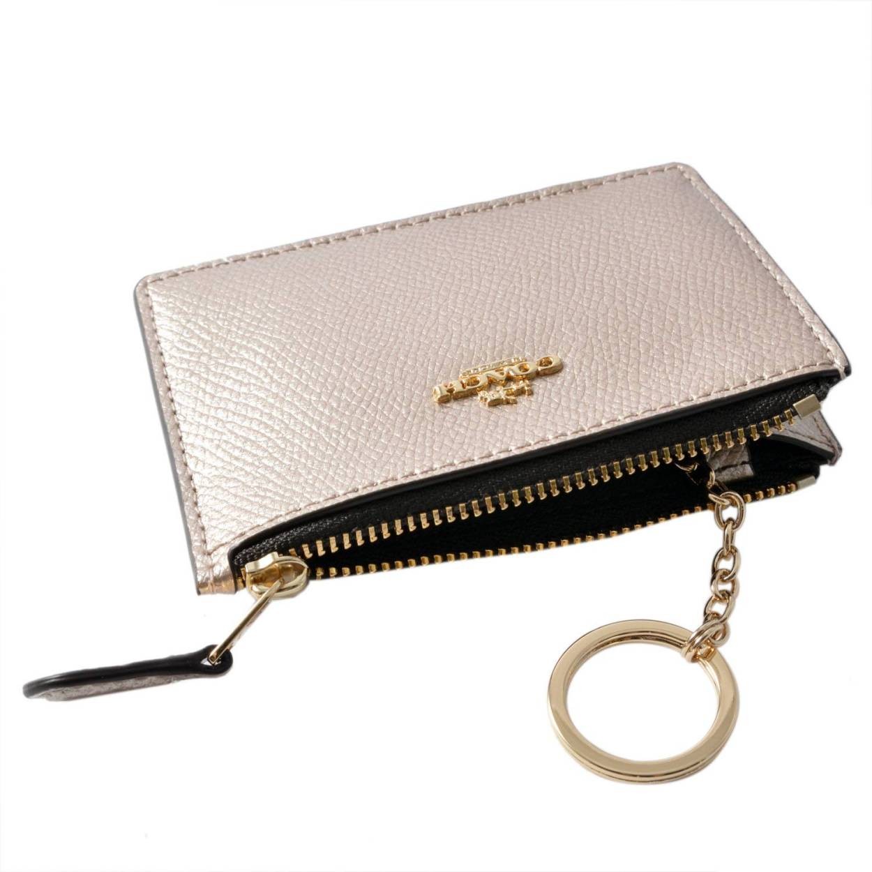 コーチ COACH 14470B Li/platinum（LILH4) メタリック パスケース 小銭入れ・キーリング付 マルチケース METALLIC MINI SKINNY ID CASE