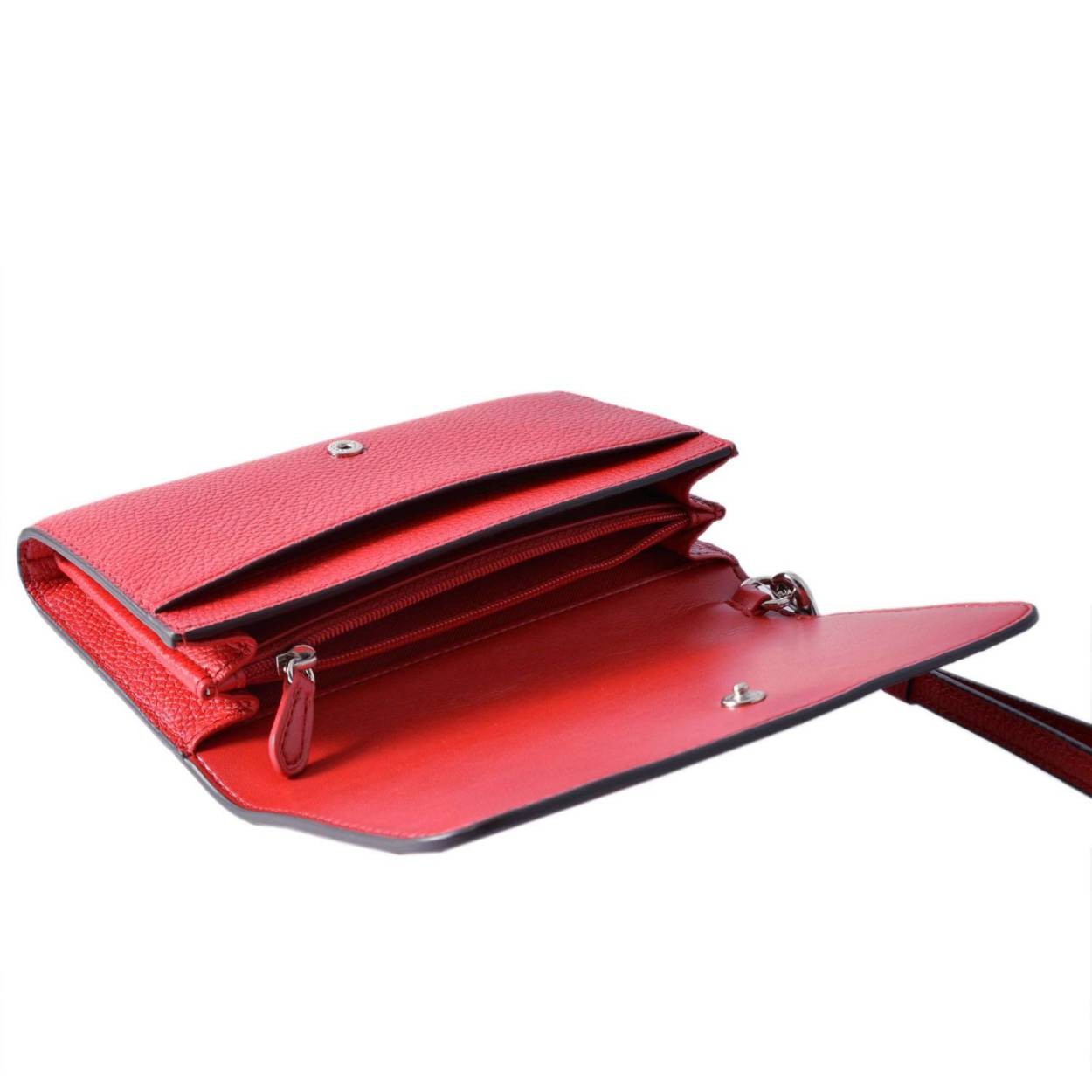 コーチ COACH 16115B Sv/Red（SV/RD） ストラップ付 二つ折り長財布 モバイル・スマホ用ケース クラッチ PHONE CLUTCH