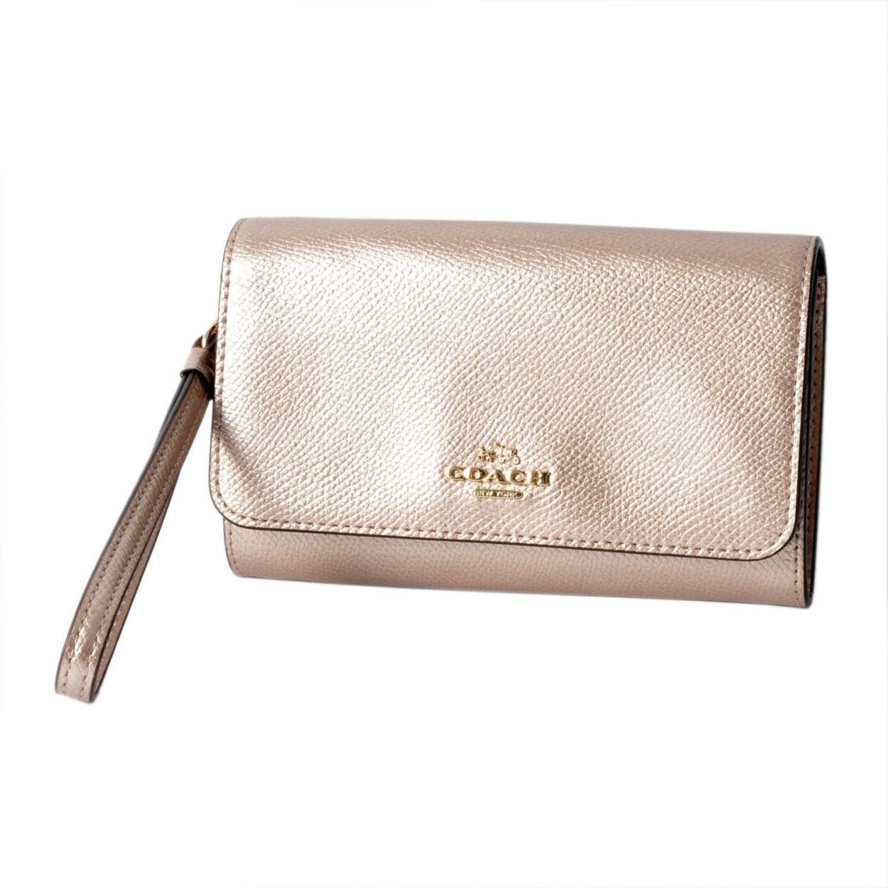 コーチ COACH 16116B Li/platinum（LILH4) ストラップ付 二つ折り長財布 モバイル・スマホ用ケース クラッチ PHONE CLUTCH