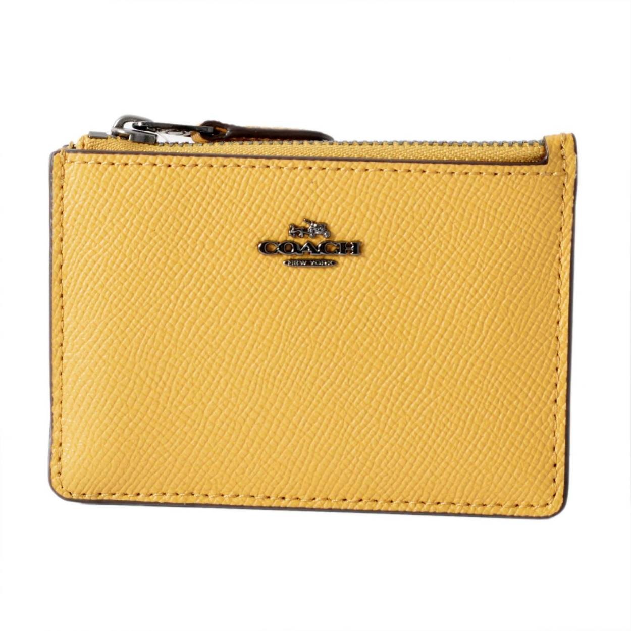 コーチ COACH 57841 Dk/Yellow Gold（DKEBV） パスケース 小銭入れ・キーリング付 マルチケース MINI SKINNY ID CASE