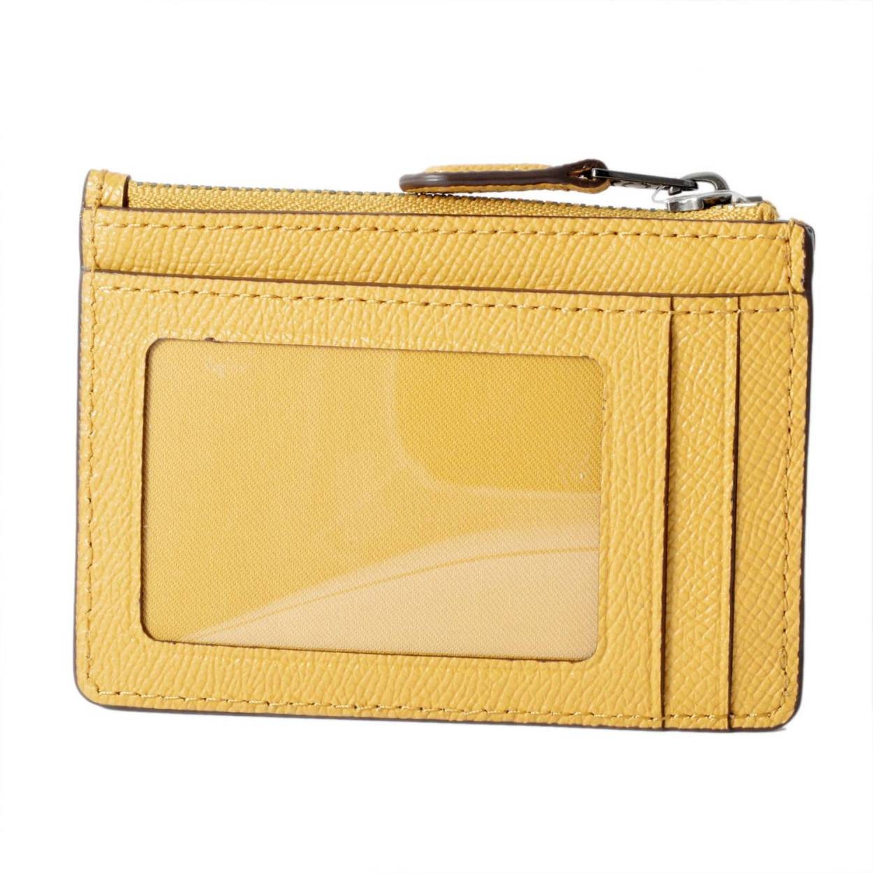 コーチ COACH 57841 Dk/Yellow Gold（DKEBV） パスケース 小銭入れ・キーリング付 マルチケース MINI SKINNY ID CASE