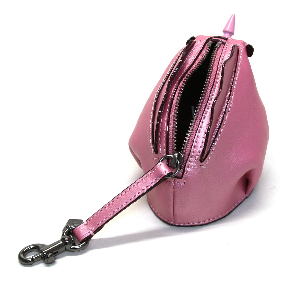 コーチ COACH 22939 Dk/Metallic Blush (DKE45) ストラップ付 ユニコーン コイン ケース ポーチ UNI COIN CASE