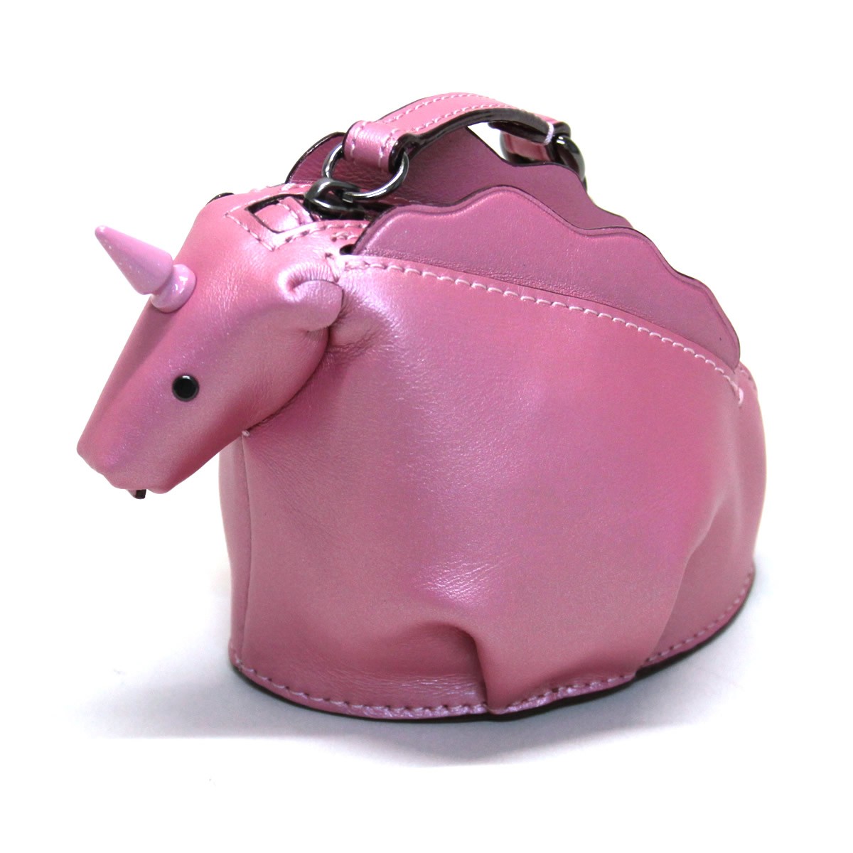コーチ COACH 22939 Dk/Metallic Blush (DKE45) ストラップ付 ユニコーン コイン ケース ポーチ UNI COIN CASE