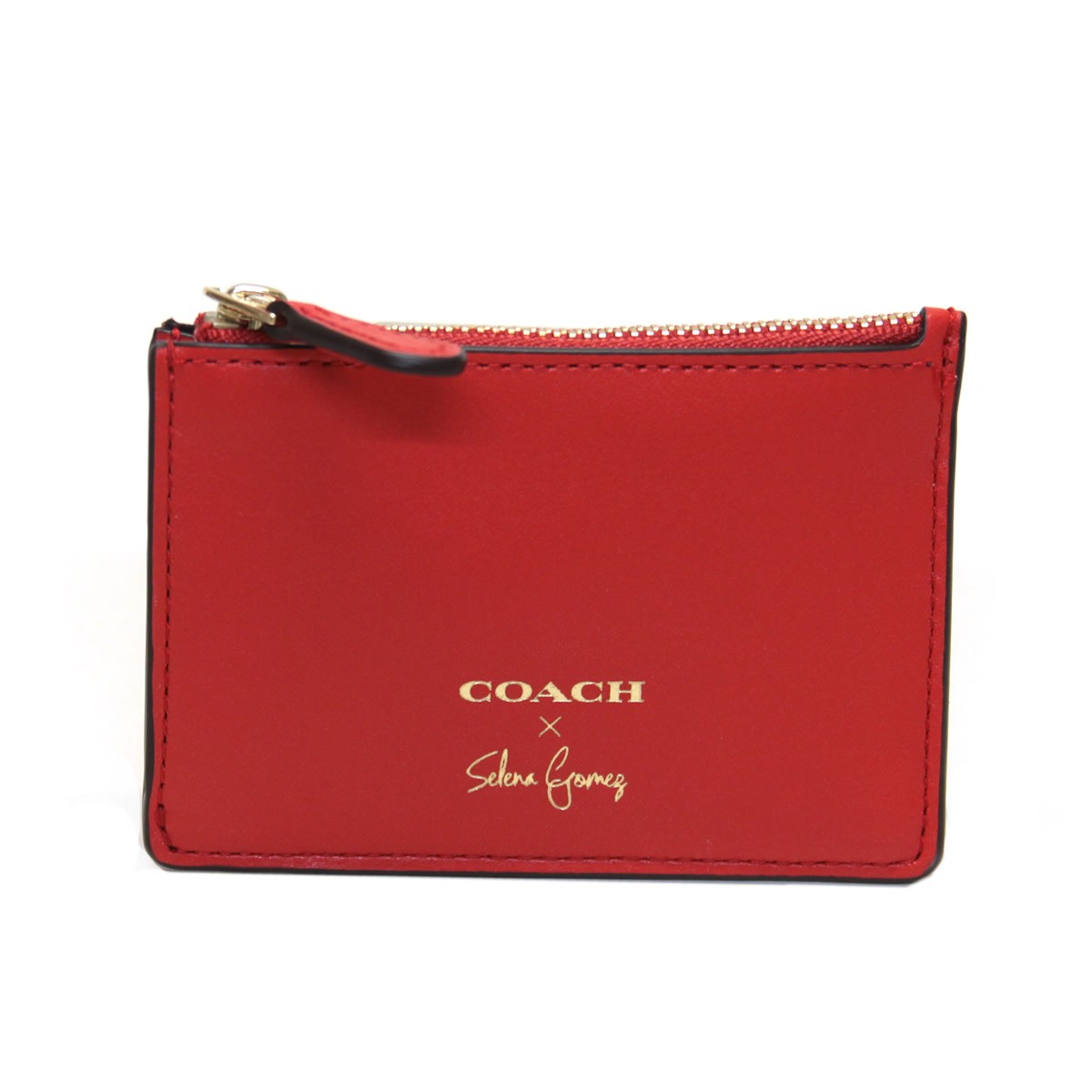 コーチ COACH 24779 Li/Selena Red (LINXE) セレーナ・ゴメス コラボ パスケース 小銭入れ・キーリング付 マルチケース MINI SKINNY ID CASE