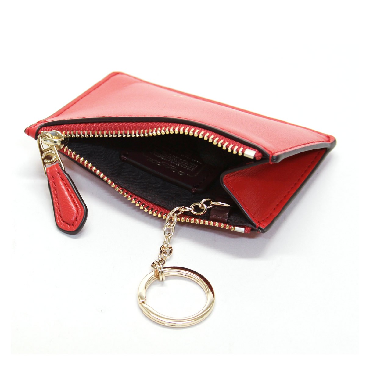 コーチ COACH 24779 Li/Selena Red (LINXE) セレーナ・ゴメス コラボ パスケース 小銭入れ・キーリング付 マルチケース MINI SKINNY ID CASE