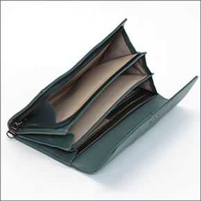 ディーゼル GEMSTUDS Amazonite Ｌ字ファスナー小銭入れ付 二つ折り長財布 ラムレザー ピーコックグリーン ≪2014SS≫ X02436 PR472 T7093 Deep Teal