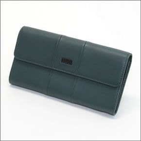 ディーゼル GEMSTUDS Amazonite Ｌ字ファスナー小銭入れ付 二つ折り長財布 ラムレザー ピーコックグリーン ≪2014SS≫ X02436 PR472 T7093 Deep Teal