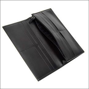 ダンヒル SIDECAR BLACK メンズ ファスナー小銭入れ付 二つ折り長財布 ブラック QD1010