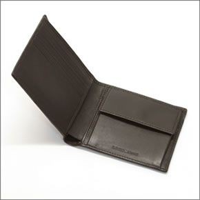エンポリオアルマーニ  イーグル型押し メンズ 小銭入れ付 二つ折り財布 YEM122 YC043 80006