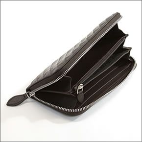 エンポリオアルマーニ  イーグル型押し メンズ ラウンドファスナー長財布  YEME49 YC043 80006