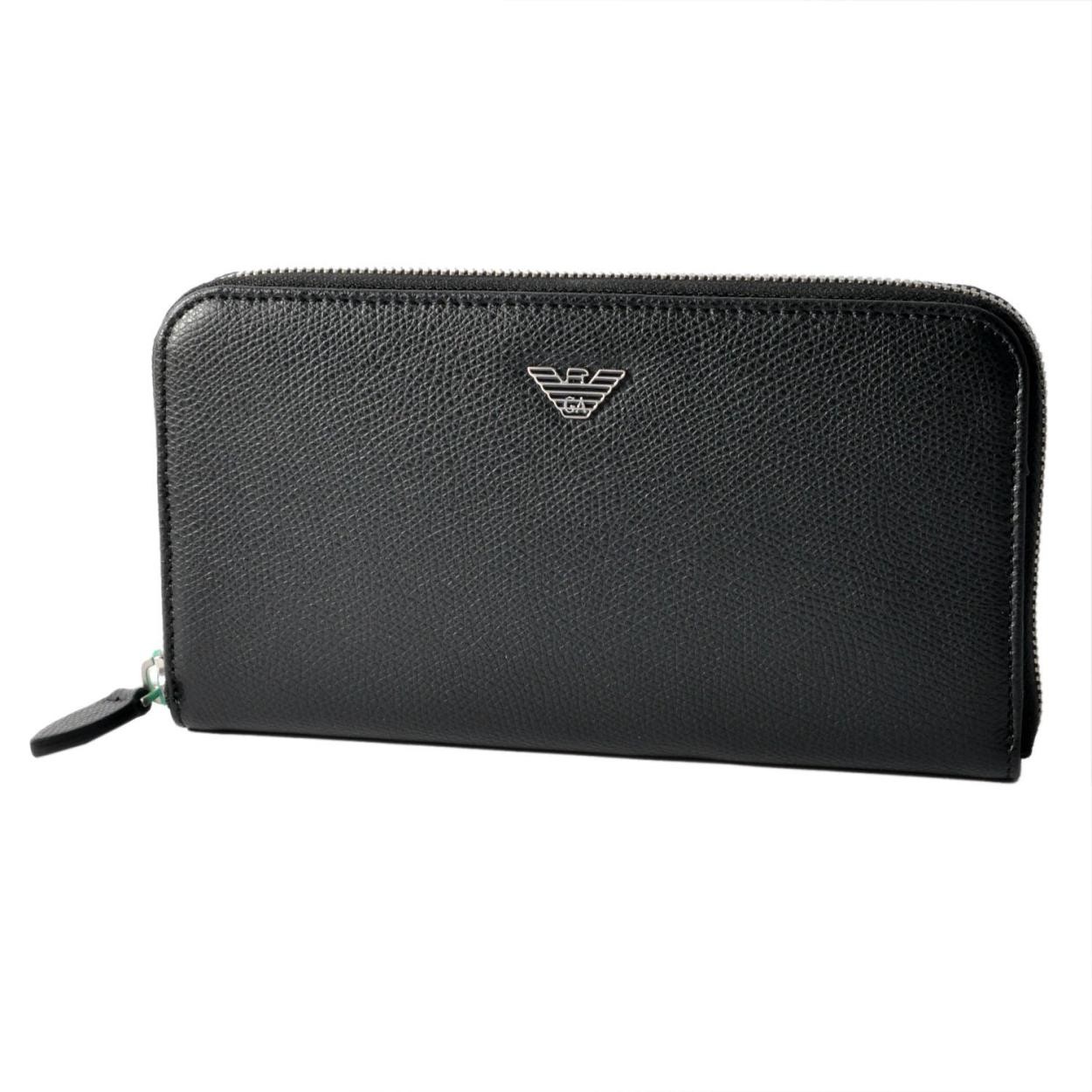 エンポリオアルマーニ EMPORIO ARMANI YEME49 YAQ2E 81072 イーグルロゴ メンズ ラウンドファスナー長財布