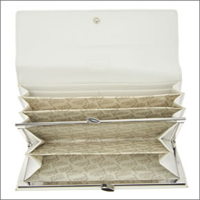 フォリフォリ  がま口小銭入れ付 長財布 ホワイト WA0P051WW WHT