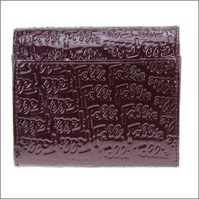 フォリフォリ ロゴマニア ロゴ型押し 小銭入れ付 二つ折り財布 パープル WA0L026SV VIO