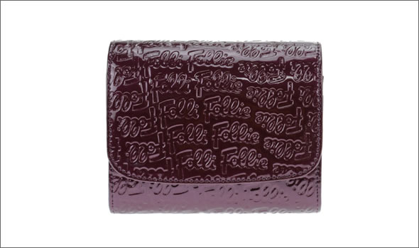 フォリフォリ ロゴマニア ロゴ型押し 小銭入れ付 二つ折り財布 パープル WA0L026SV VIO