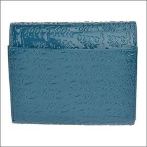 フォリフォリ ≪取り寄せ商品≫ロゴマニア ロゴ型押し 小銭入れ付 二つ折り財布 アクアブルー WA0L026SQ AQU