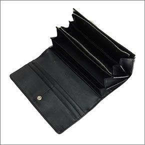 フォリフォリ ≪取り寄せ商品≫ クロコ型押し 二つ折り長財布  WA1P028WK/BLK