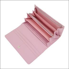フォリフォリ ≪取り寄せ商品≫ クロコ型押し 二つ折り長財布  WA1P028WLP/LPNK