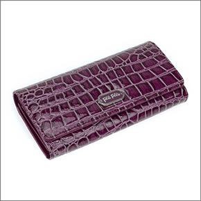 フォリフォリ ≪取り寄せ商品≫ クロコ型押し 二つ折り長財布  WA1P028WV/VIO