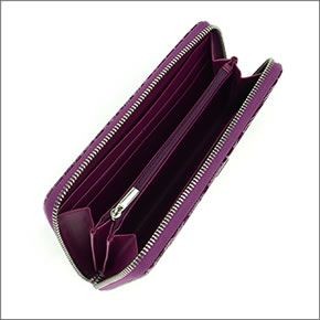 フォリフォリ ≪取り寄せ商品≫ クロコ型押し ラウンドファスナー長財布 WA9P039WDV/DVIO