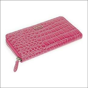 フォリフォリ ≪取り寄せ商品≫ クロコ型押し ラウンドファスナー長財布 WA9P039WF/FUS
