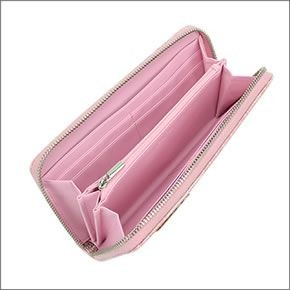 フォリフォリ ≪取り寄せ商品≫ クロコ型押し ラウンドファスナー長財布 WA9P039WLP/LPNK