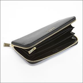 フルラ BABYLON バビロン ラウンドファスナー長財布 サフィアーノレザー ≪2015SS≫ 755244 PN08 SAFFIANO ONYX