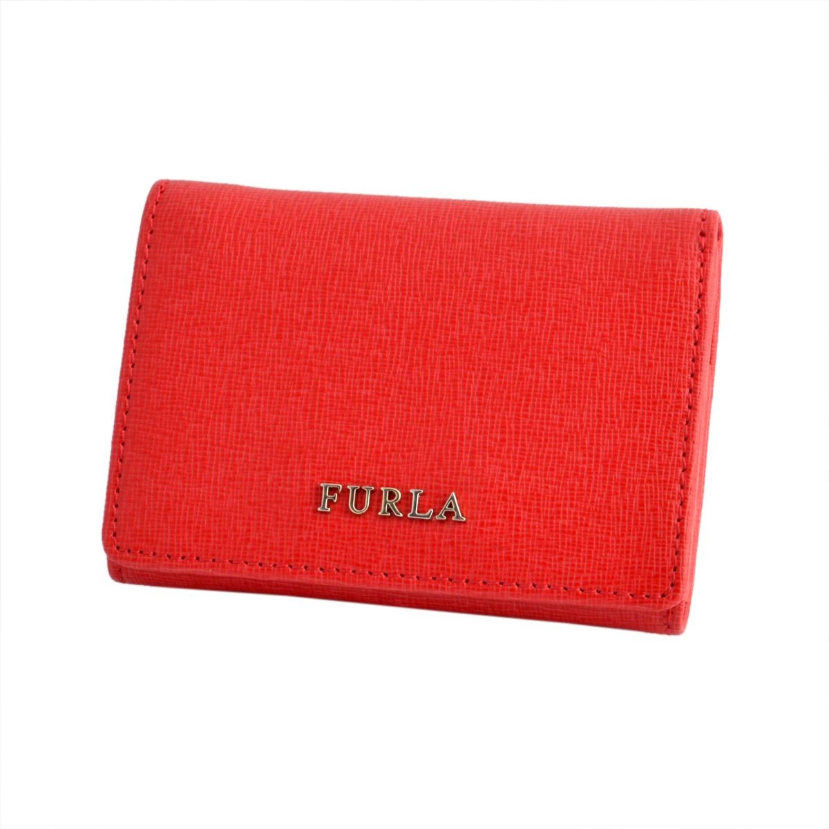 フルラ FURLA 828051 PN75 B30 ROSSO バビロン パスケース付 三つ折り ミニ財布 BABYLON S TRIFOLD