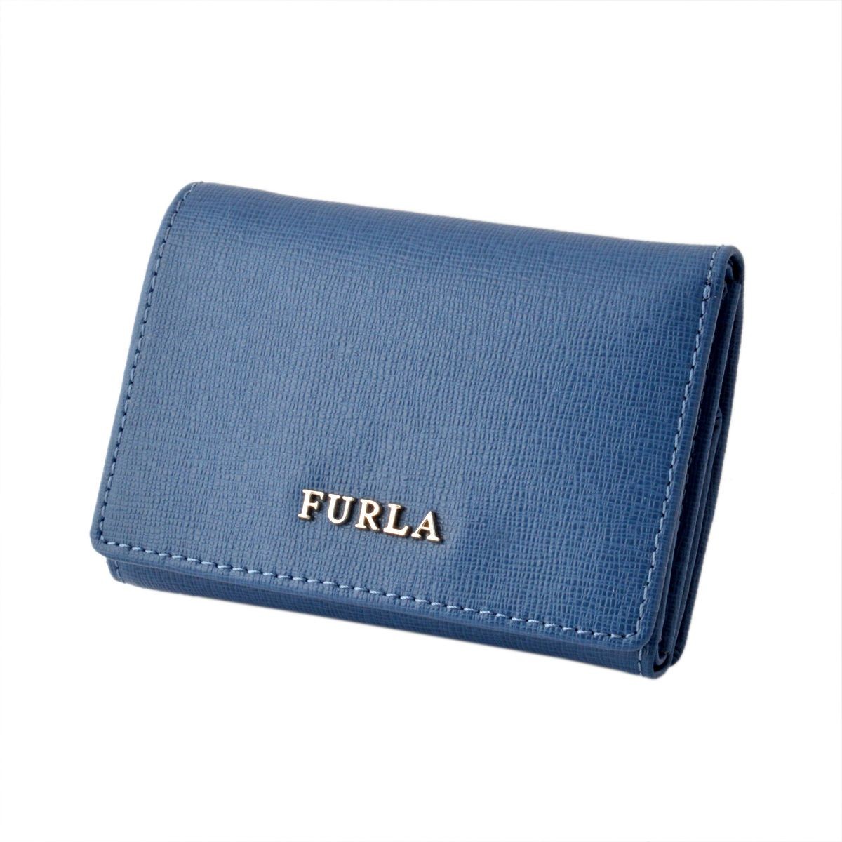 フルラ FURLA 828048 PN75 B30 BLU COBALTO バビロン パスケース付 三つ折り ミニ財布 BABYLON S TRIFOLD