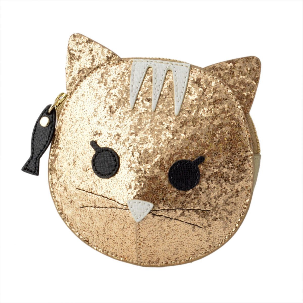 フルラ FURLA 856564 PR95 S30 COLOR GOLD 魚チャーム付 猫モチーフ コインケース 小銭入れ ALLEGRA COIN CASE CAT