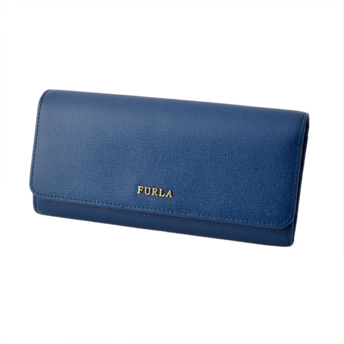 フルラ FURLA 856529 PN84 B30 BLU GINEPRO 二つ折り長財布 フラップ ウォレット BABYLON XL