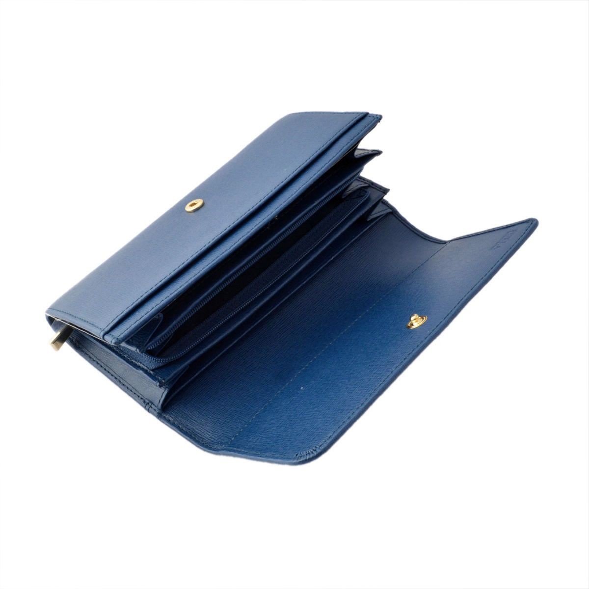 フルラ FURLA 856529 PN84 B30 BLU GINEPRO 二つ折り長財布 フラップ ウォレット BABYLON XL