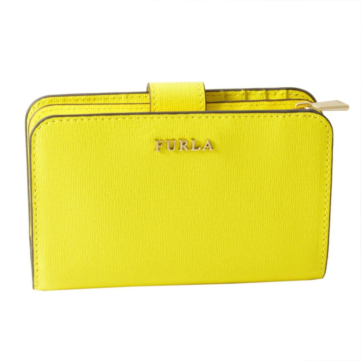 フルラ FURLA 903642 GIALLO PR85 B30 バビロン L字ファスナー小銭入れ付 二つ折り 財布  BABYLON M ZIP AROUND