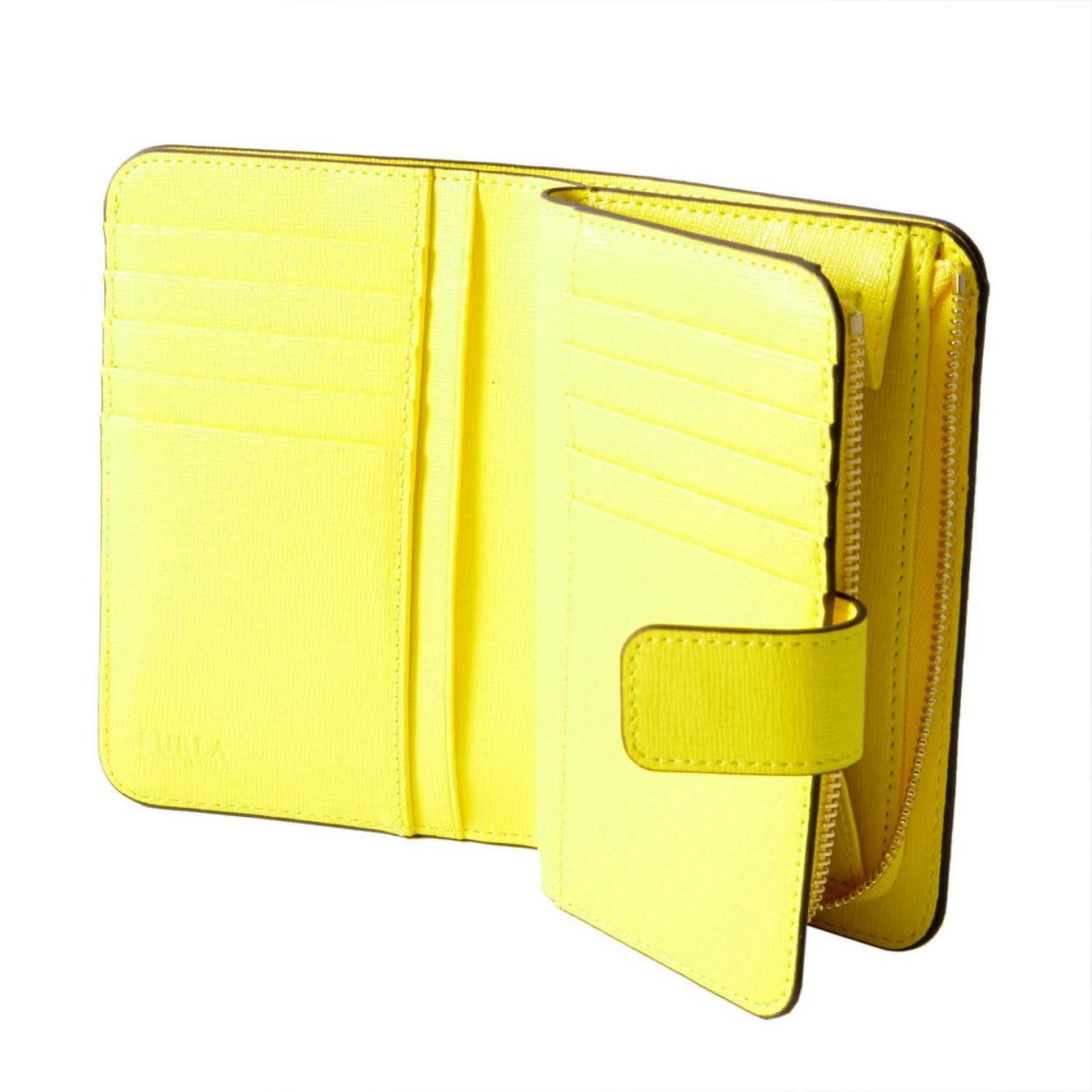 フルラ FURLA 903642 GIALLO PR85 B30 バビロン L字ファスナー小銭入れ付 二つ折り 財布  BABYLON M ZIP AROUND