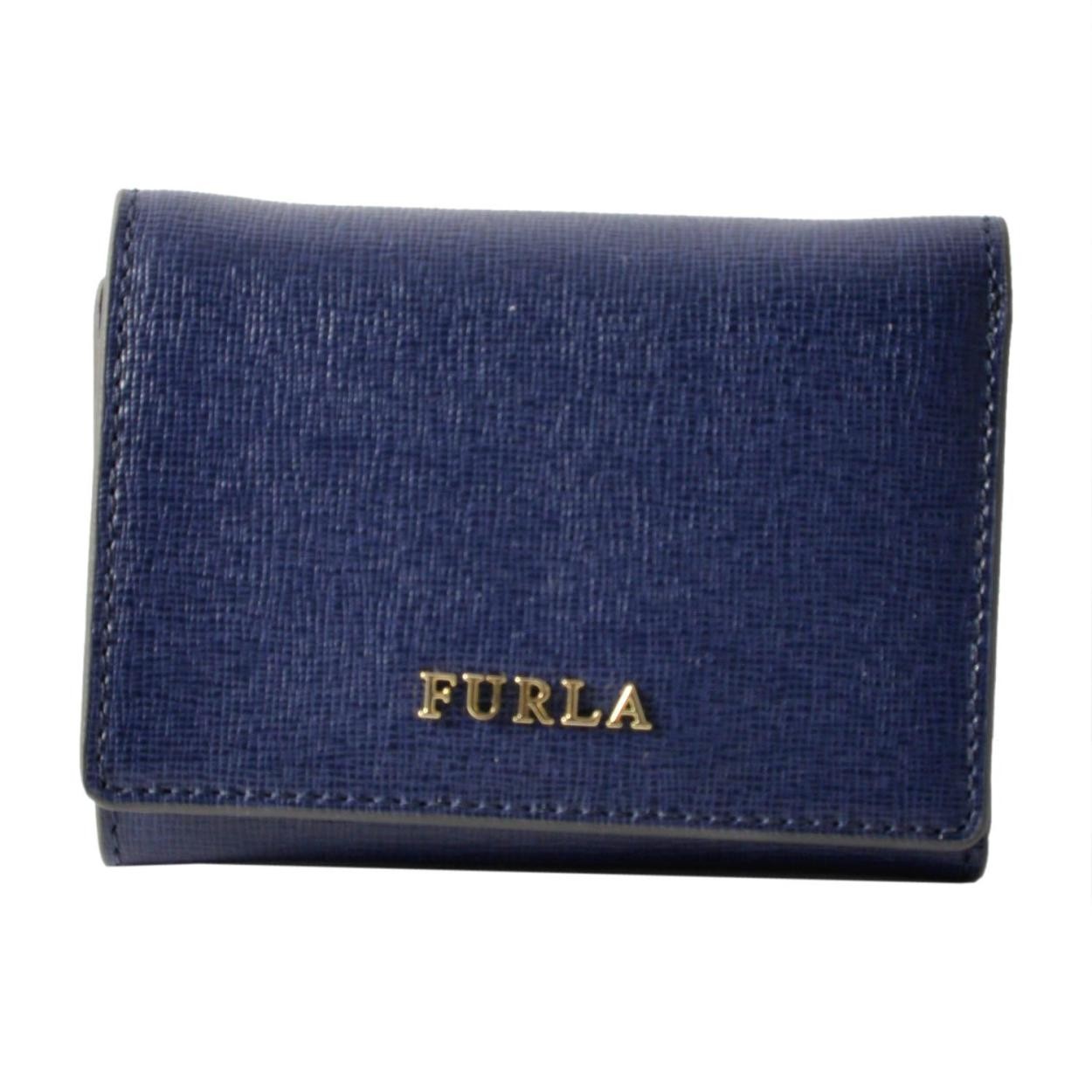 フルラ FURLA 872827 NAVY PR83 B30 バビロン パスケース付 三つ折り ミニ 財布  BABYLON S TRIFOLD