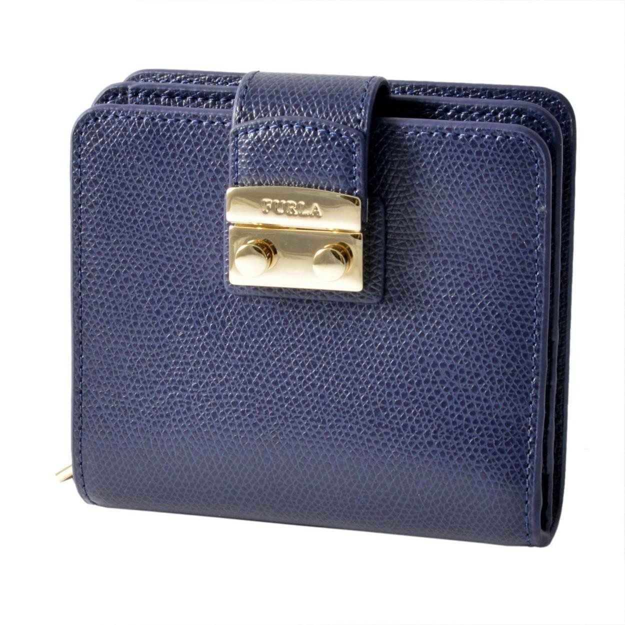 フルラ FURLA 904565 NAVY PR96 ARE メトロポリス 二つ折り 財布 METROPOLIS S BIFOLD