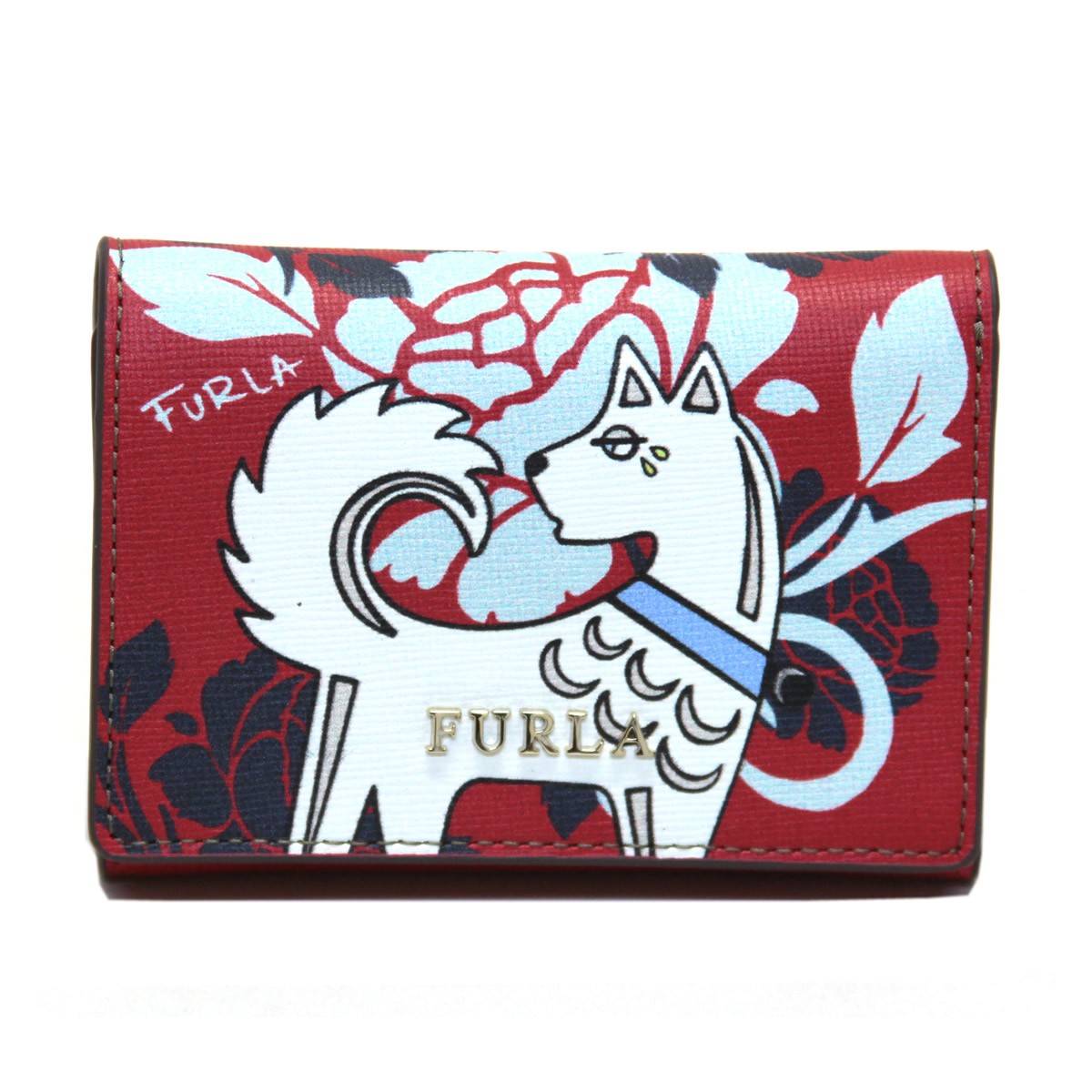 フルラ FURLA 922589 TONI RUBY PR83 A78 バビロン アニマルプリント パスケース付 三つ折り ミニ 財布  BABYLON S TRIFOLD GRACE