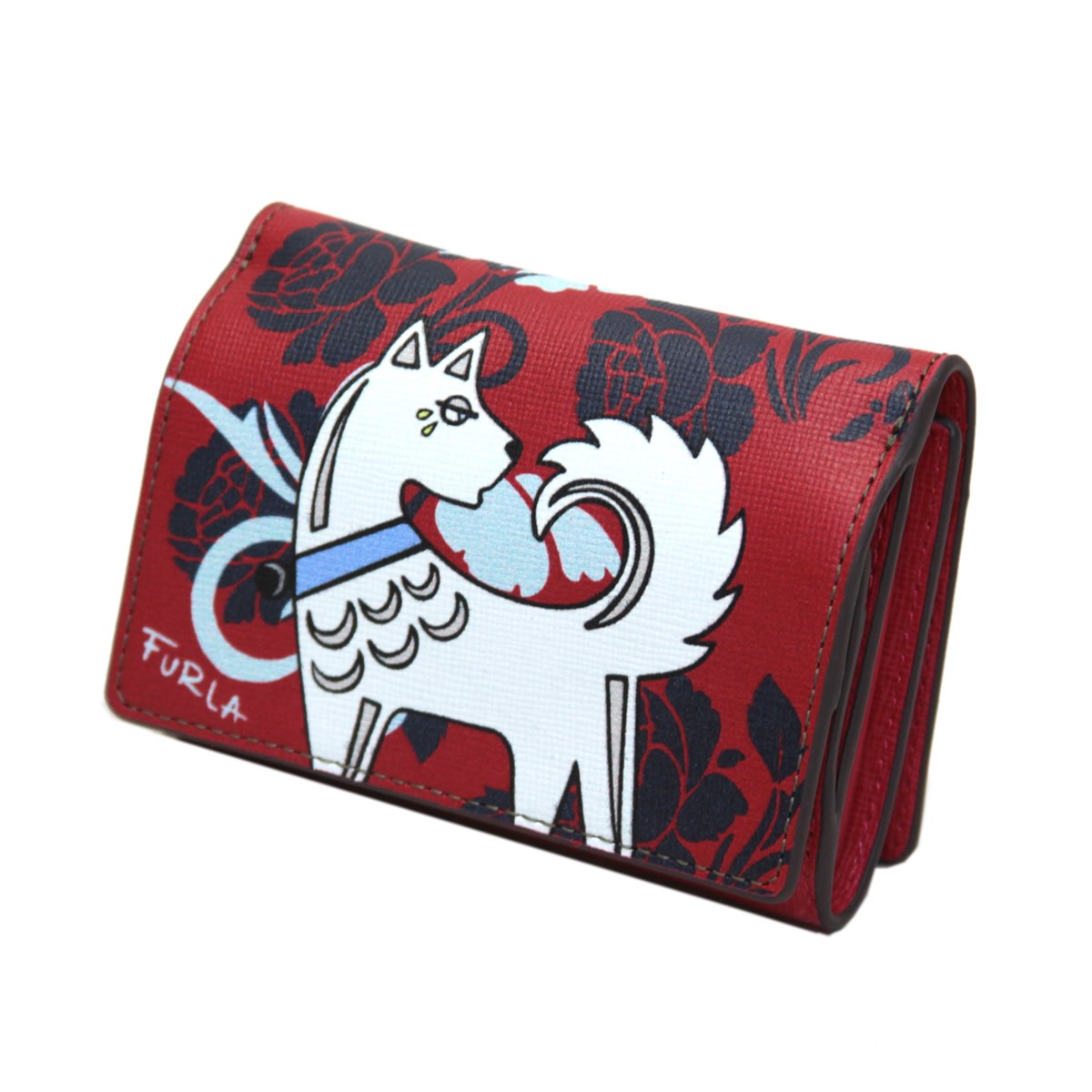 フルラ FURLA 922589 TONI RUBY PR83 A78 バビロン アニマルプリント パスケース付 三つ折り ミニ 財布  BABYLON S TRIFOLD GRACE