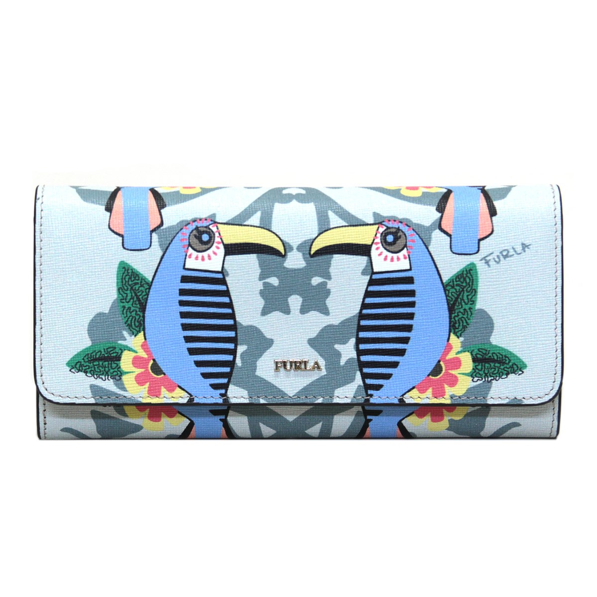 フルラ FURLA 922727 TONI CIELO PU43 B25 バビロン アニマルプリント 二つ折り長財布 BABYLON XL BIFOLD ARUBA