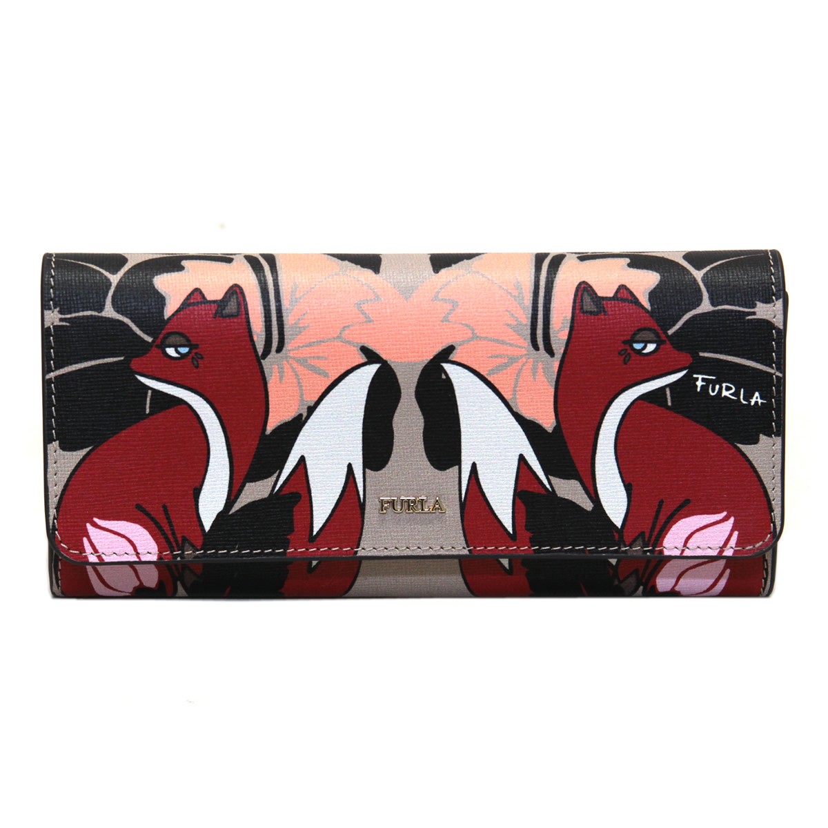フルラ FURLA 922736 TONI MERCURIO PU43 B29 バビロン アニマルプリント 二つ折り長財布 BABYLON XL BIFOLD FOX