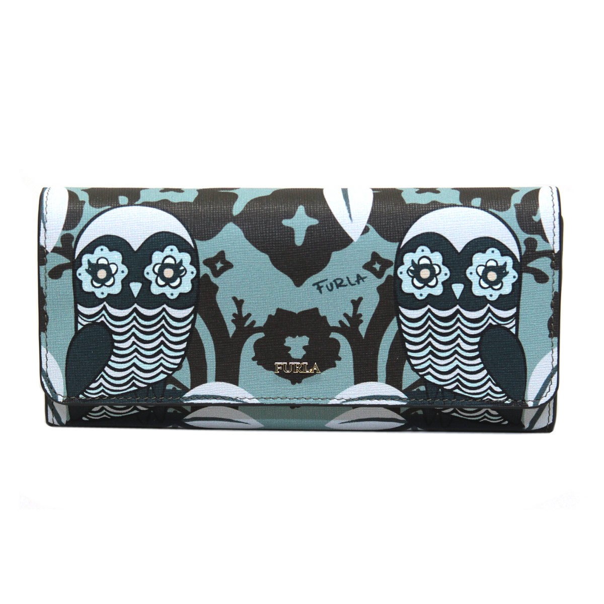 フルラ FURLA 922739 TONI BLU PU43 B32 バビロン アニマルプリント 二つ折り長財布 BABYLON XL BIFOLD GUFO